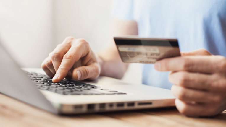 Entering Credit Card information onto laptop