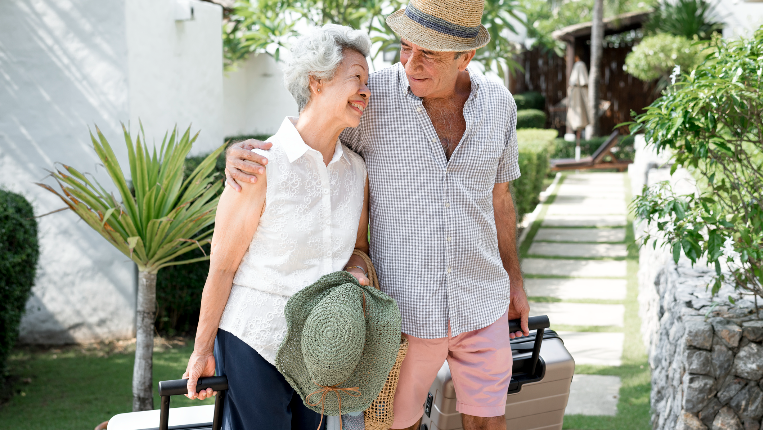 Senior couple on vacation